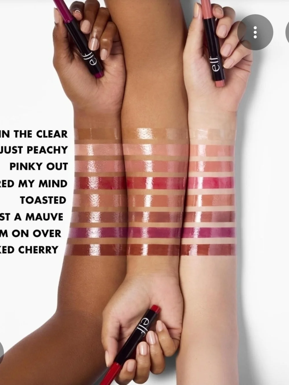 ELF Pout Clout Lip Plumping Pen, Beauty Creations Lip Gloss, Kokie Lip Stain